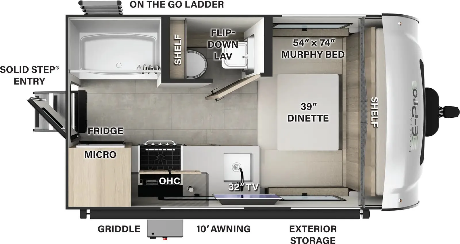 Forest River Flagstaff E-Pro E15FDG floor plan