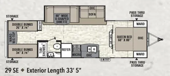 Coachmen Freedom Express Select 29SE floor plan
