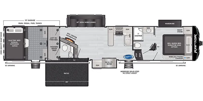 2020 Keystone Raptor 429 - Floor plan