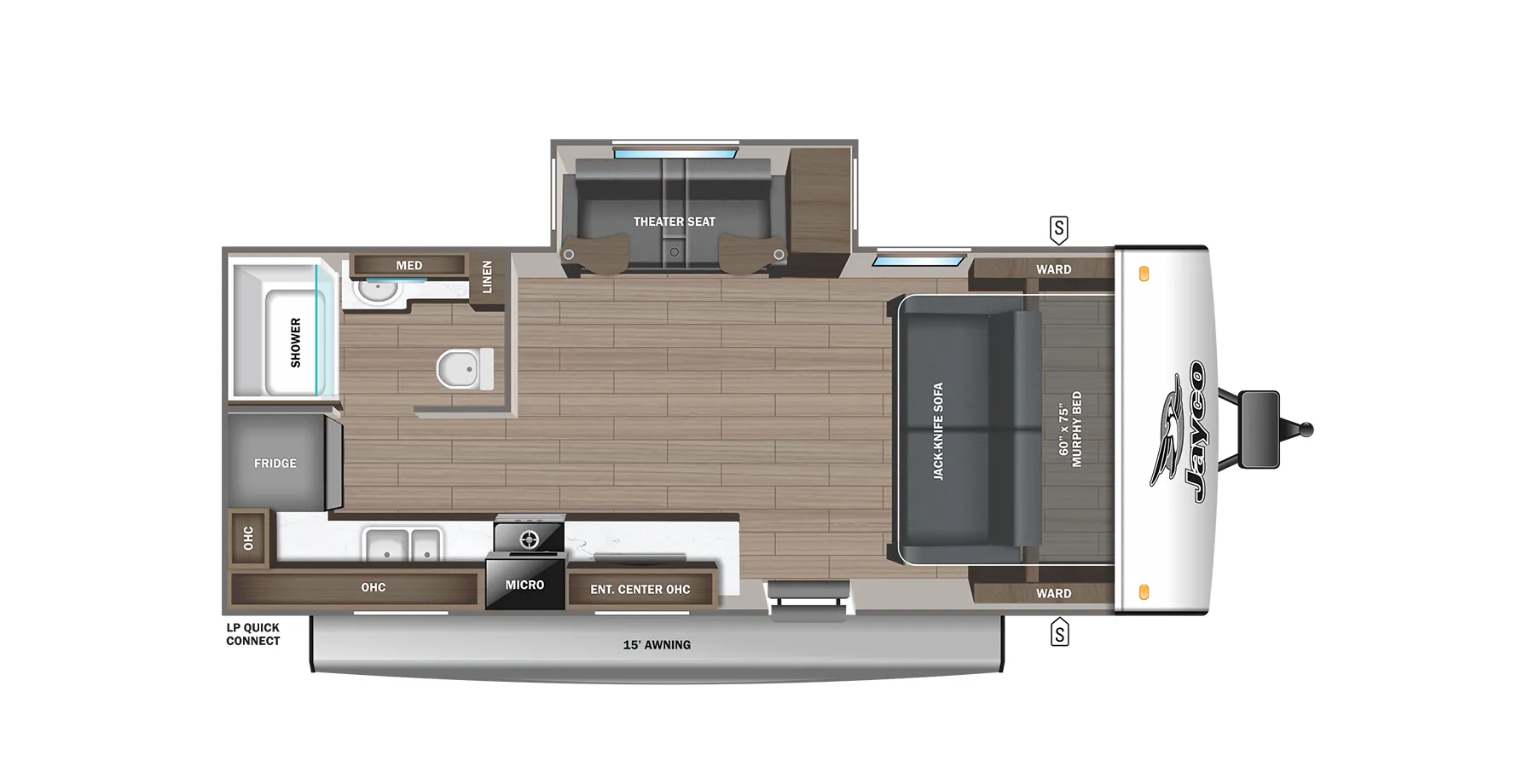 2024 Jayco Jay Feather 19MRK - Floor plan