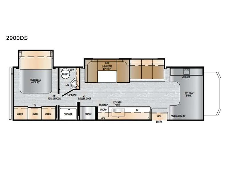 2023 EAST TO WEST Entrada 2900DS - Floor plan