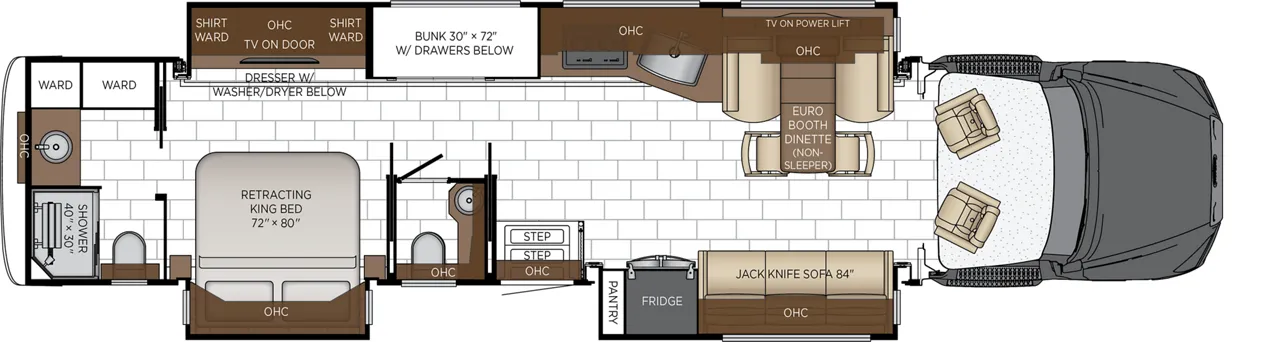 Newmar Summit Aire 4540 floor plan