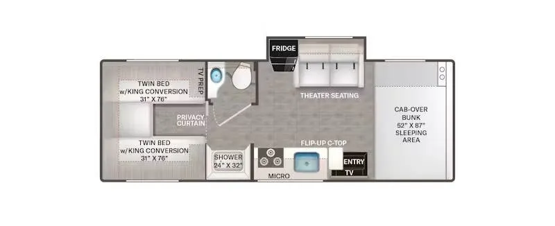 2026 Thor Motor Coach Chateau Sprinter 24LV - Floor plan