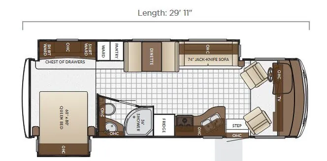 Newmar Bay Star Sport 2903 floor plan