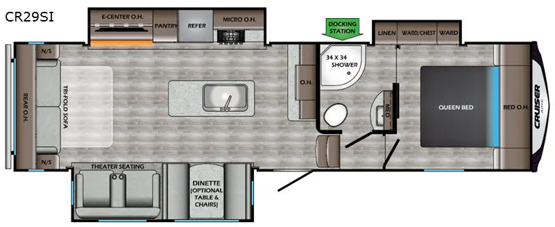 2020 CrossRoads Cruiser Aire CR29SI - Floor plan