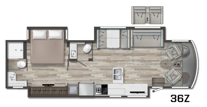 2024 Winnebago Adventurer 36Z - Floor plan