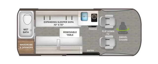 Thor Motor Coach Sanctuary 19A floor plan