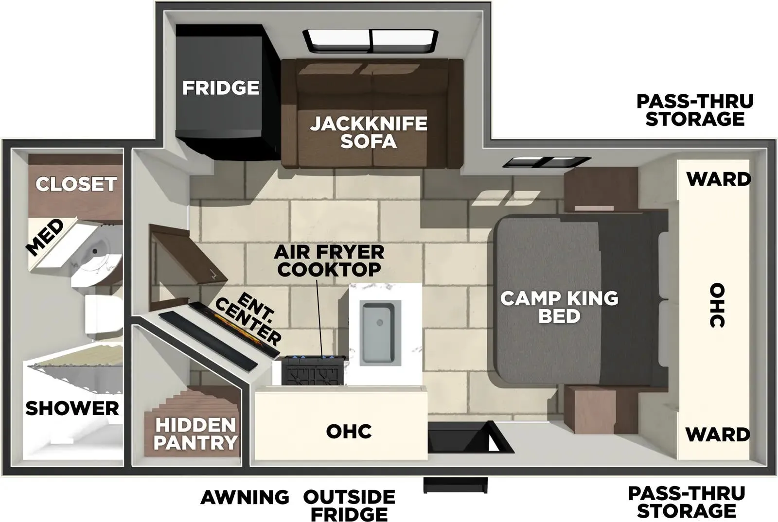 Prime Time Tracer 195RB floor plan