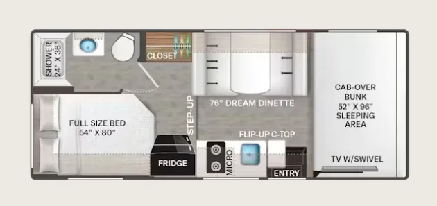 Thor Motor Coach Coleman 21EZ floor plan