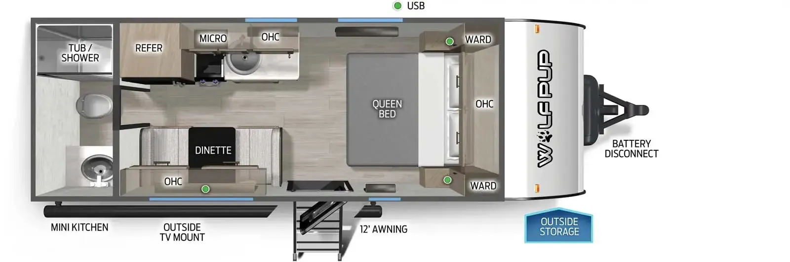 2026 Forest River CHEROKEE CASCADE 16FQW - Floor plan