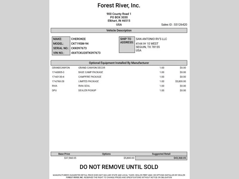 2026 Forest River Cherokee Grey Wolf 19SM - Photo 3