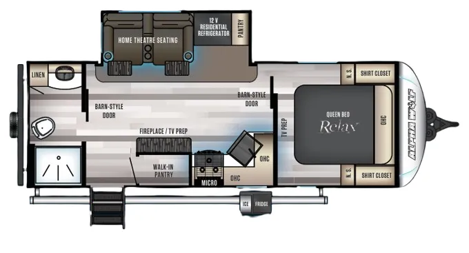 2021 Forest River Cherokee Alpha Wolf 22SW-L - Floor plan