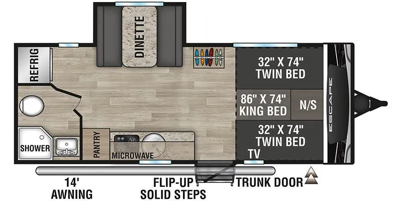 K-Z Escape E201TB floor plan
