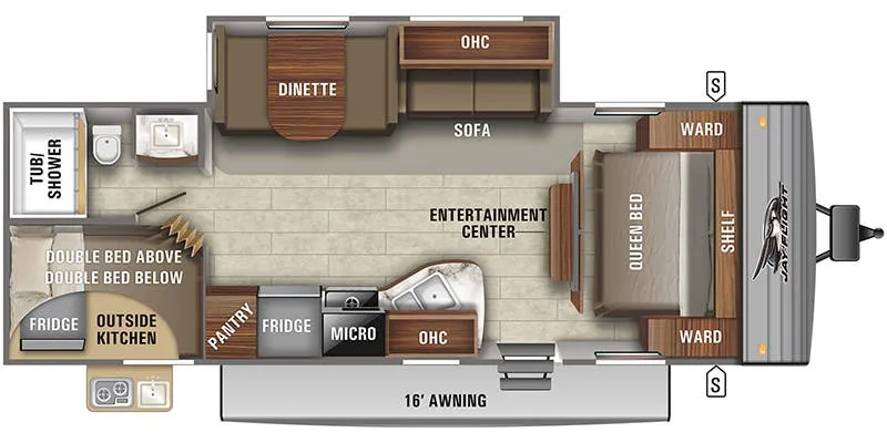 2022 Jayco Jay Flight SLX 267BHS floor plan