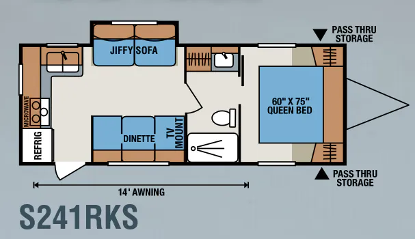 K-Z Sportsmen S241RKS floor plan