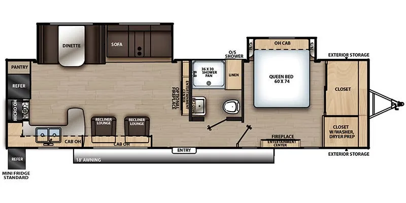 2021 Forest River Aurora 31KDS floor plan
