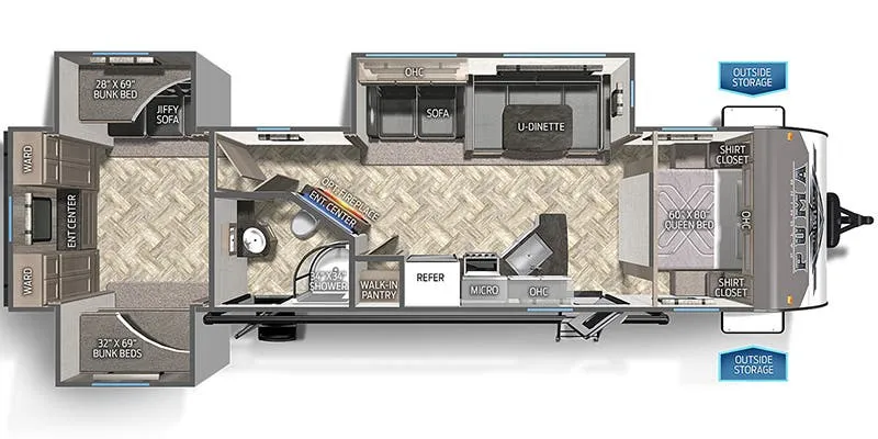 Palomino Puma 32DBTS floor plan