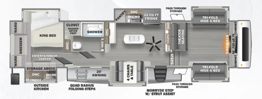 2022 Forest River Sierra Luxury 379FLOK - Floor plan