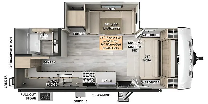2024 Forest River Rockwood Mini Lite 2517S - Floor plan