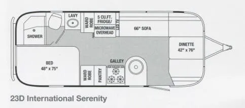 Airstream International Serenity 23D floor plan