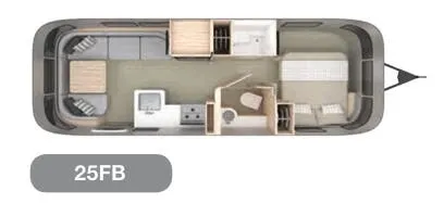 2019 Airstream Globetrotter 25FB - Floor plan