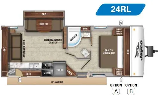 Jayco Jay Feather 24RL floor plan