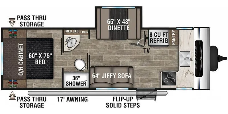2022 Venture RV Sonic SN241VFK - Floor plan