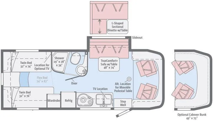 Winnebago Navion 24V floor plan