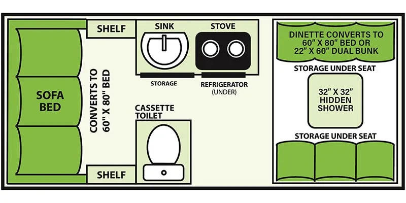 Aliner Evolution 15 floor plan