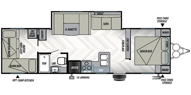 Forest River EVO Lite 2750QB floor plan