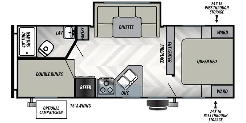 Forest River EVO Lite 2495DB floor plan