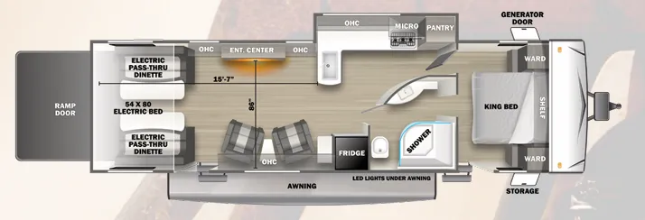 2024 Forest River Sandstorm 2900SRS floor plan