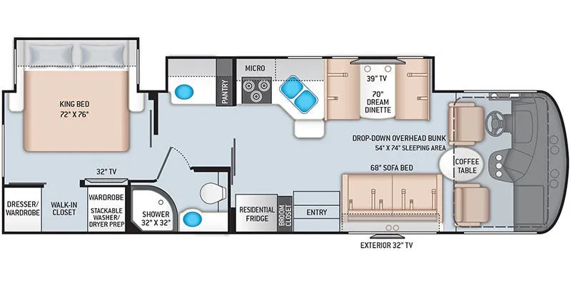 Thor Motor Coach Hurricane 31C floor plan