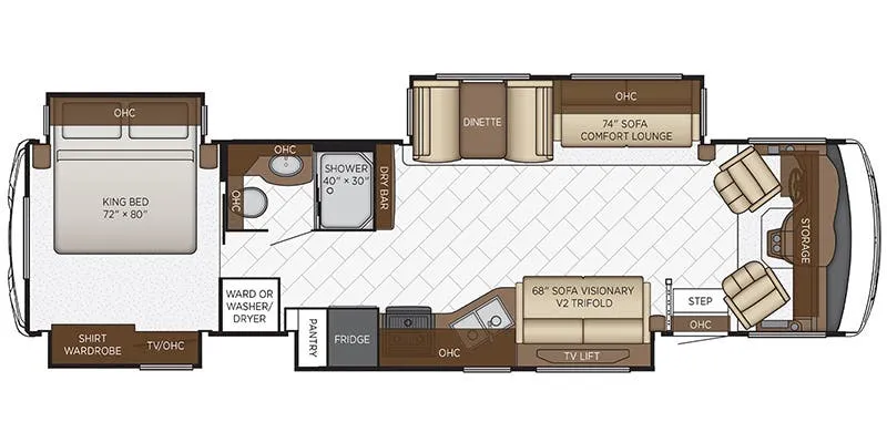 2020 Newmar Bay Star 3626 - Floor plan