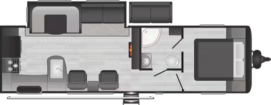 2023 Keystone Hideout 28RKSWE floor plan