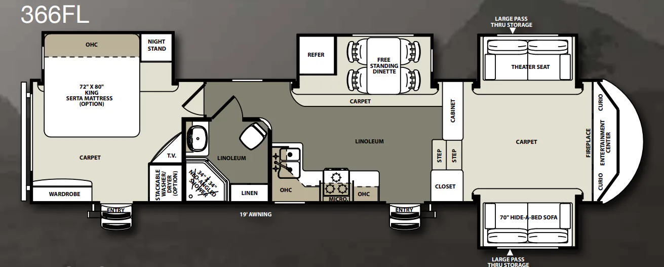 Forest River Sierra 366FL floor plan