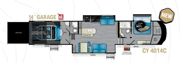 Heartland Cyclone 4014C floor plan