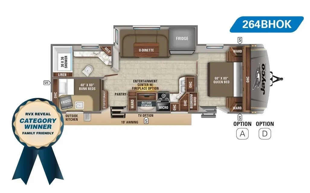 Jayco Eagle HT 264BHOK floor plan