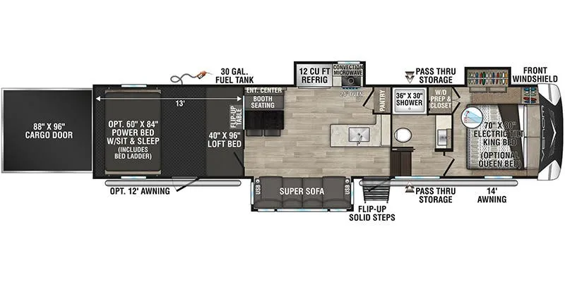 K-Z Venom V-Series V3413TK floor plan
