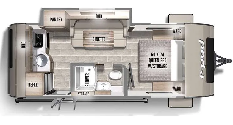 2020 Forest River R-Pod RP-195 - Floor plan