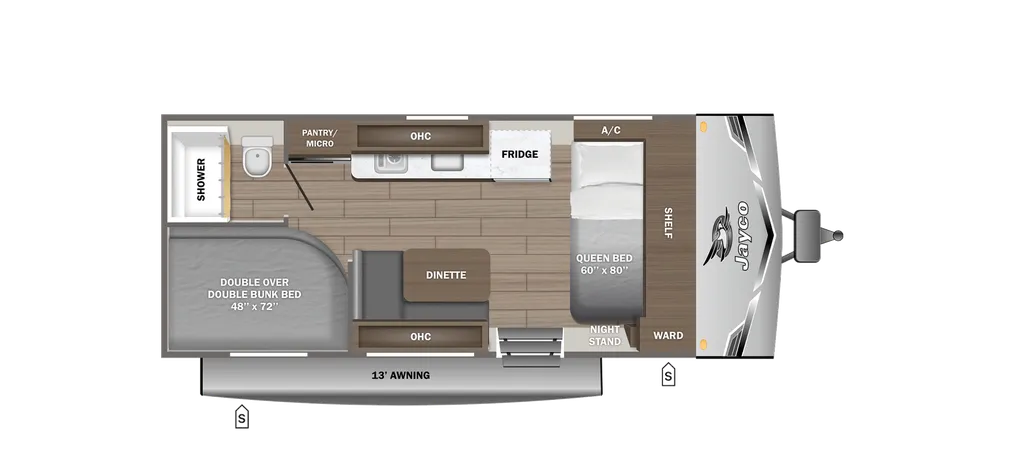 2026 Jayco Jay Flight SLX 172DBW floor plan