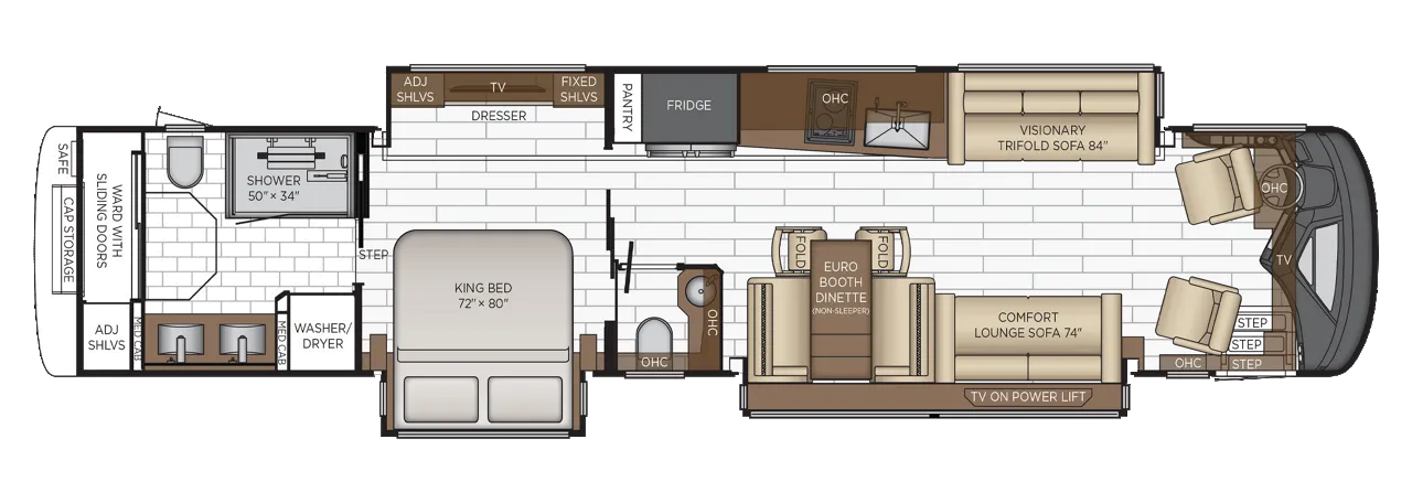 Newmar King Aire 4521 floor plan