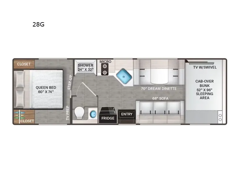 2027 Thor Motor Coach Chateau 28G - Floor plan