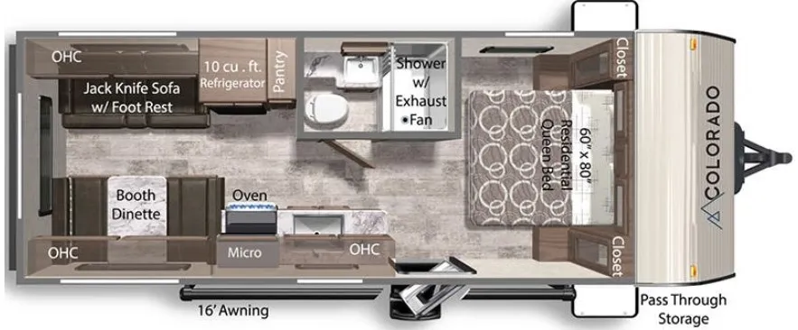 2024 Dutchmen Colorado 21RDC - Floor plan