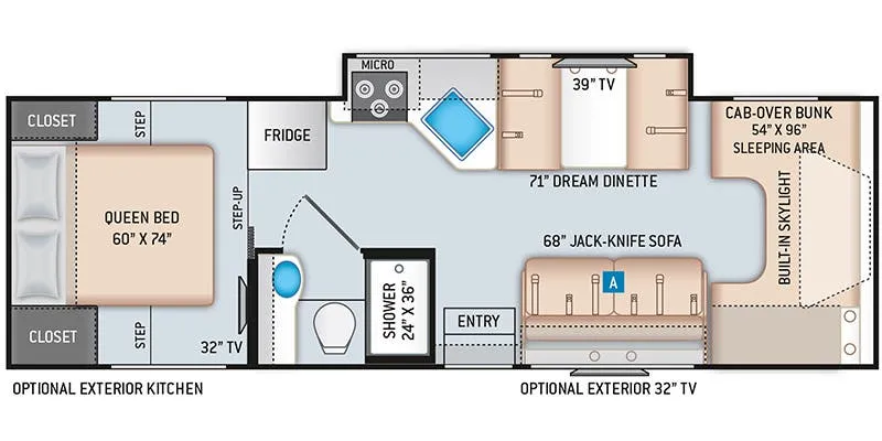 Thor Motor Coach Echelon LC28 floor plan