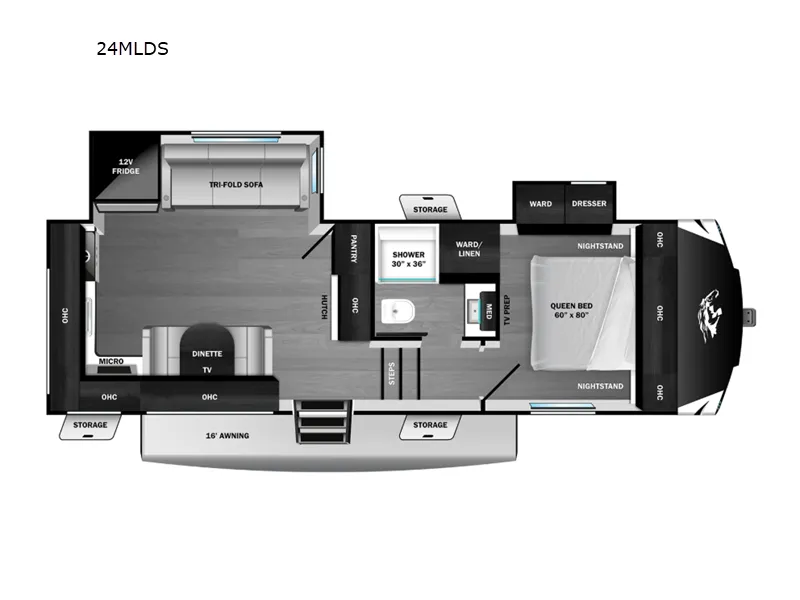 2026 Highland Ridge RV Roamer Light Duty 24MLDS floor plan