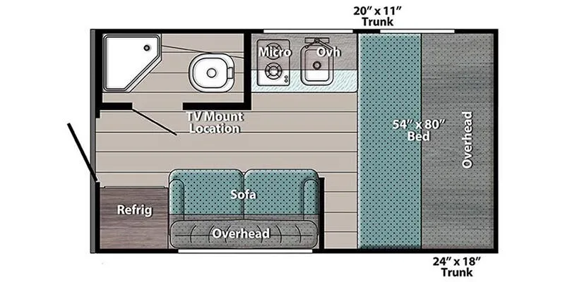 2024 Gulf Stream RV Trail Boss 150RD floor plan