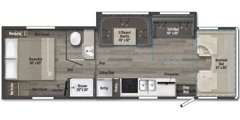 2025 Winnebago Minnie Winnie 31K floor plan
