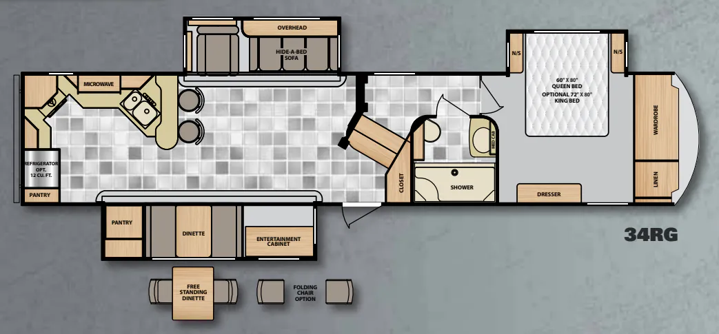 Winnebago Latitude 34RG floor plan