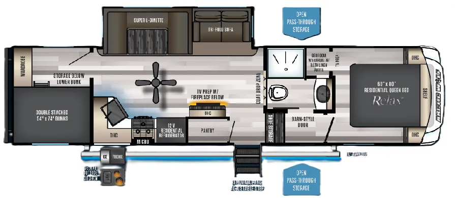 Forest River Cherokee Arctic Wolf 287BH floor plan